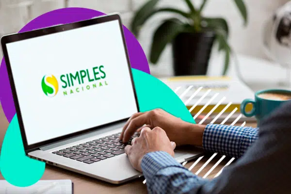 Código de acesso do Simples Nacional sendo gerado no portal oficial com CNPJ e documentos fiscais de empresa brasileira.