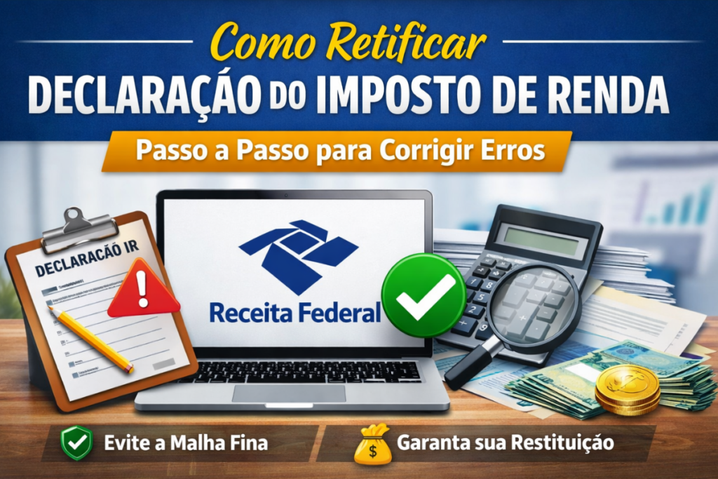 Como retificar declaração do imposto de renda passo a passo para corrigir erros e evitar malha fina.
