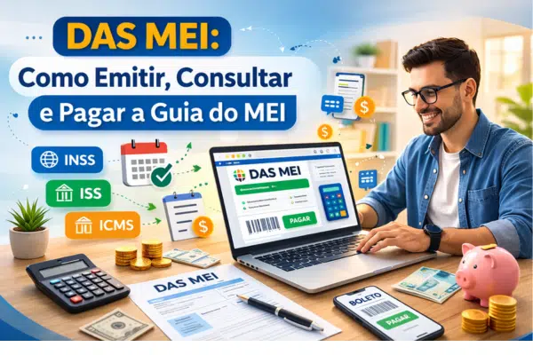 DAS MEI guia de pagamento do Microempreendedor Individual mostrando como emitir, consultar e pagar o documento de arrecadação do Simples Nacional.