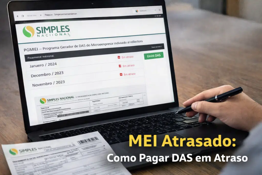 MEI atrasado consultando guia DAS em atraso no portal do Simples Nacional