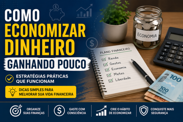 Como economizar dinheiro ganhando pouco com planejamento financeiro e organização de gastos