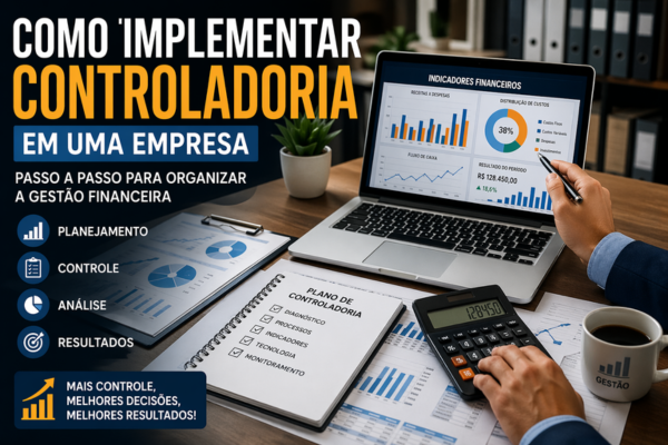 Como implementar controladoria em uma empresa com análise financeira, indicadores e planejamento estratégico