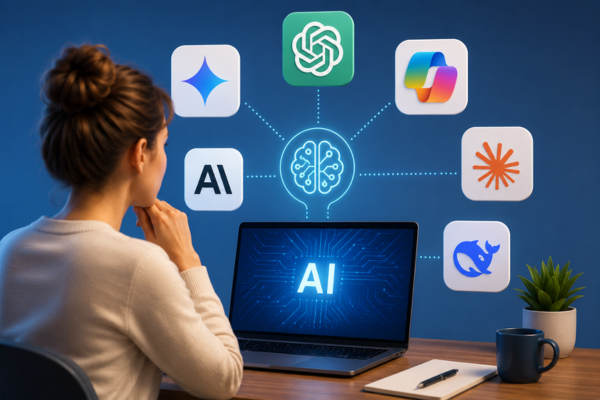 Como escolher uma ferramenta de IA comparando diferentes soluções de inteligência artificial para trabalho, estudos e produtividade.