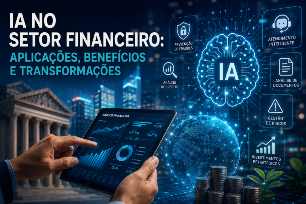 IA no setor financeiro aplicada à análise de dados, prevenção de fraudes, crédito, investimentos e gestão de riscos
