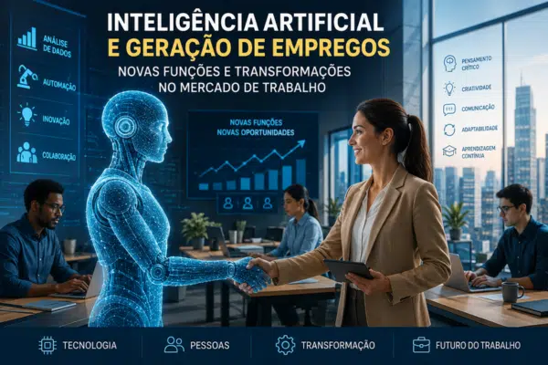 Inteligência artificial e geração de empregos com novas funções e transformações no mercado de trabalho